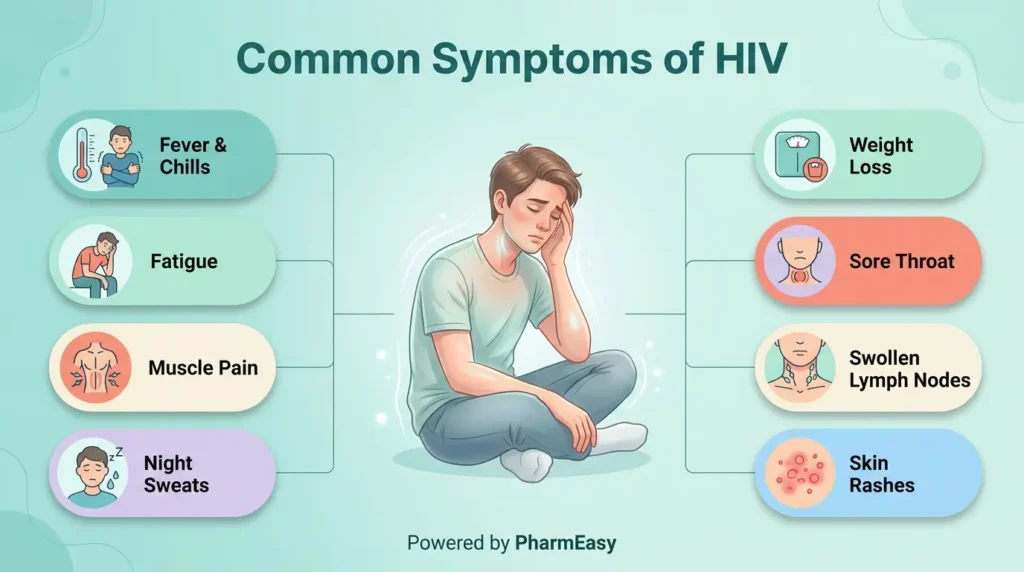 general symptoms of hiv