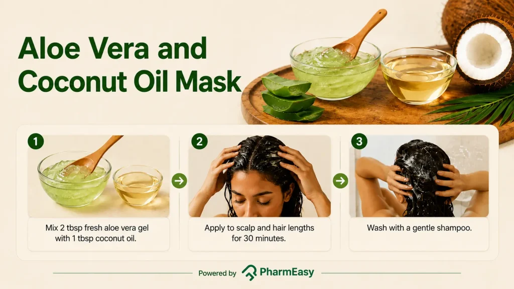 aloe vera and coconut oil mask