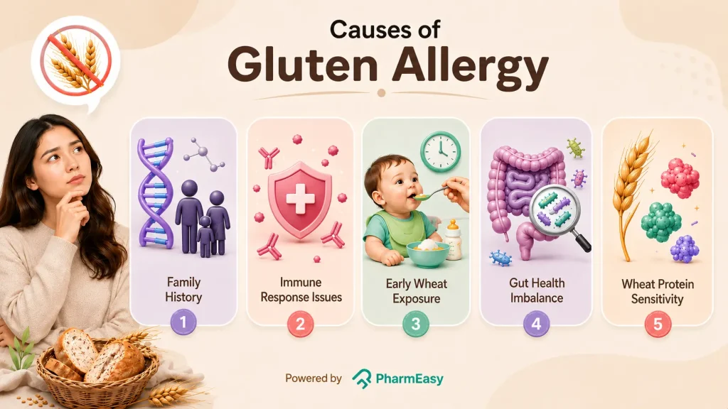 Causes of gluten allergy