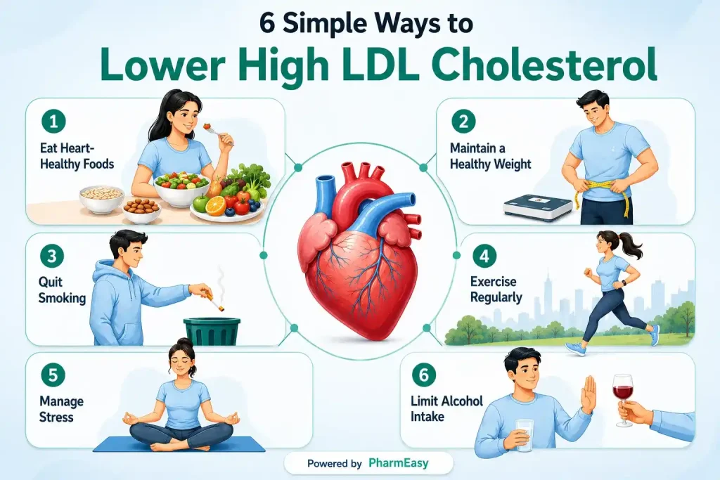 Simple ways to reduce high LDL cholesterol