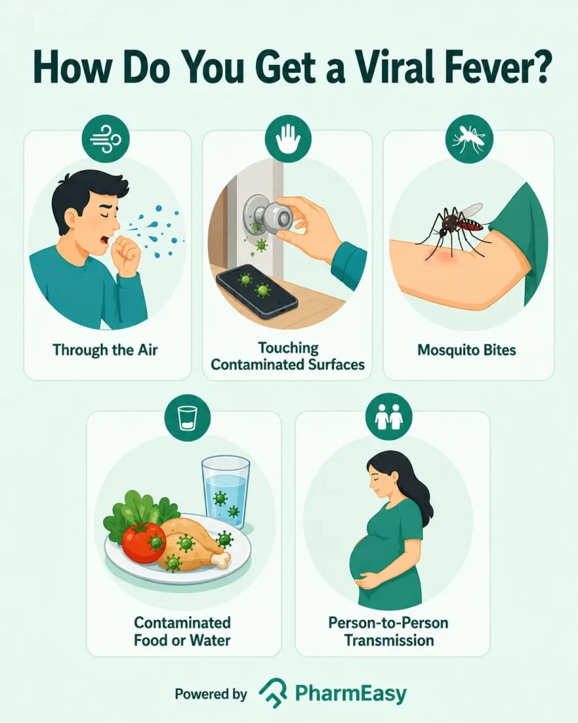 how do you get a viral fever 