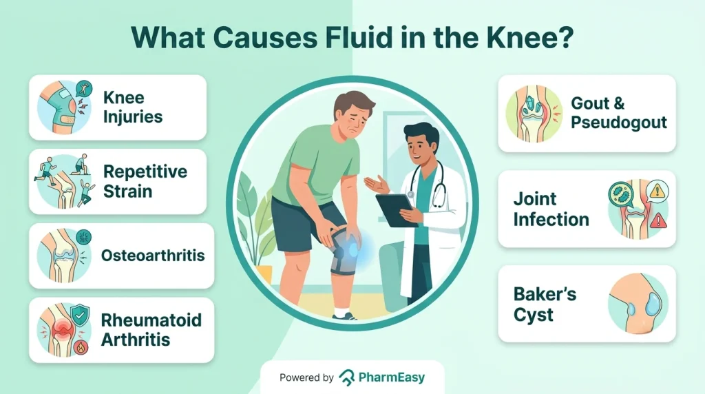 Causes Fluid in the Knee