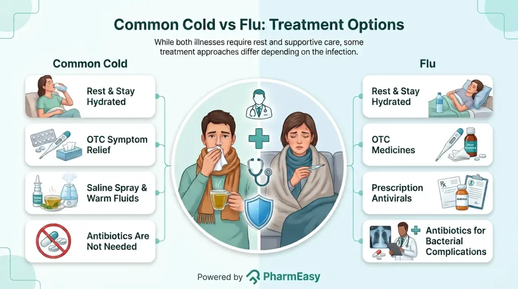 Common Cold vs Flu Treatment