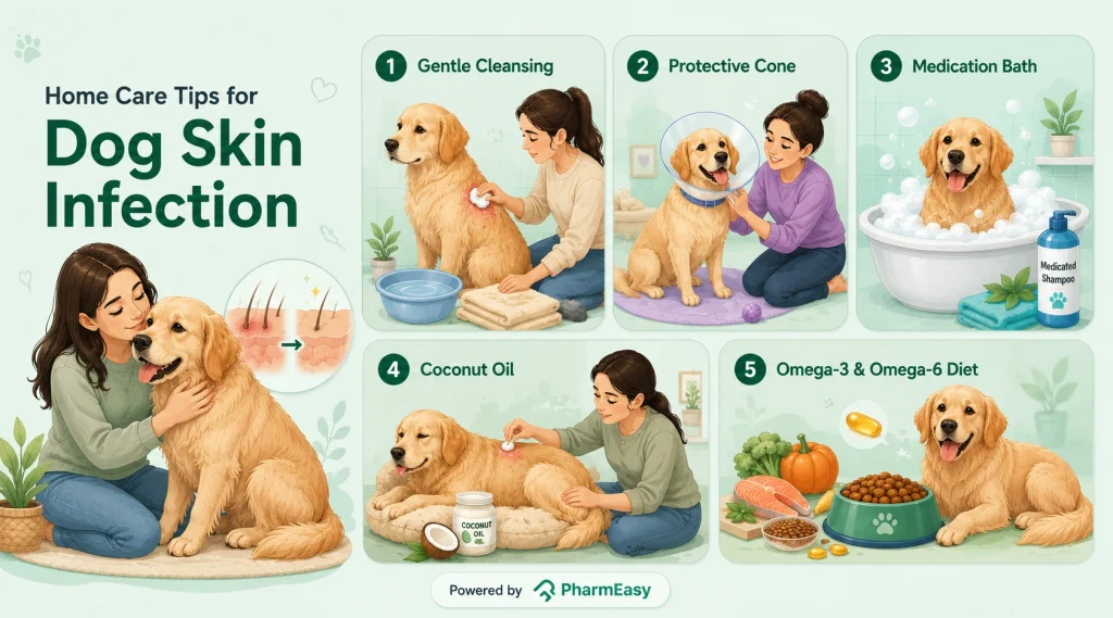 home care tips for dog skin infection