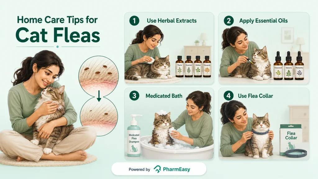 Home care tips for cat fleas