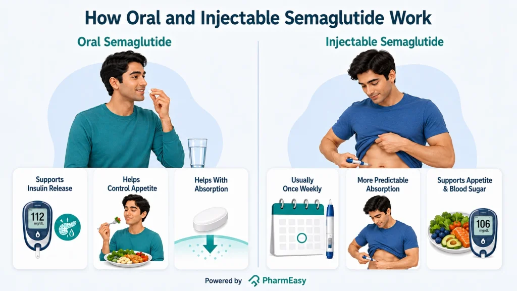 How Oral and Injectable Semaglutide Work
