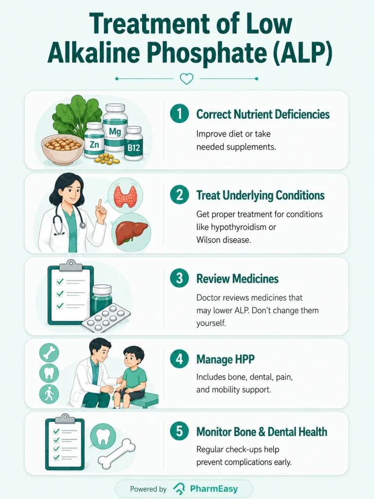 Treatment of Low alkaline phosphate