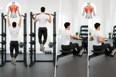 Pull-ups or chin-ups for upper body and core strength