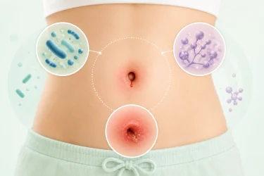 belly button bleeding due to infection