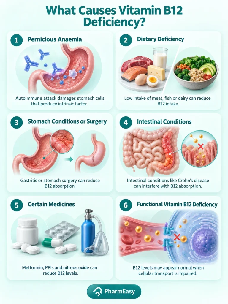What Causes Vitamin B12 Deficiency?